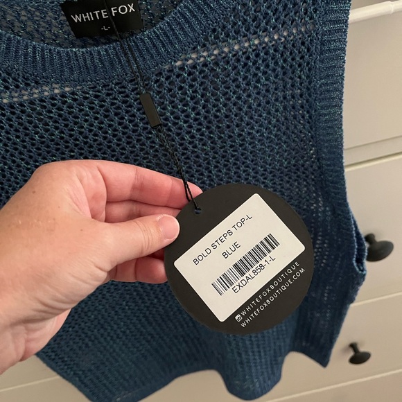 White fox outfit bold steps mesh tank and maxi skirt NWT! - Picture 5 of 12